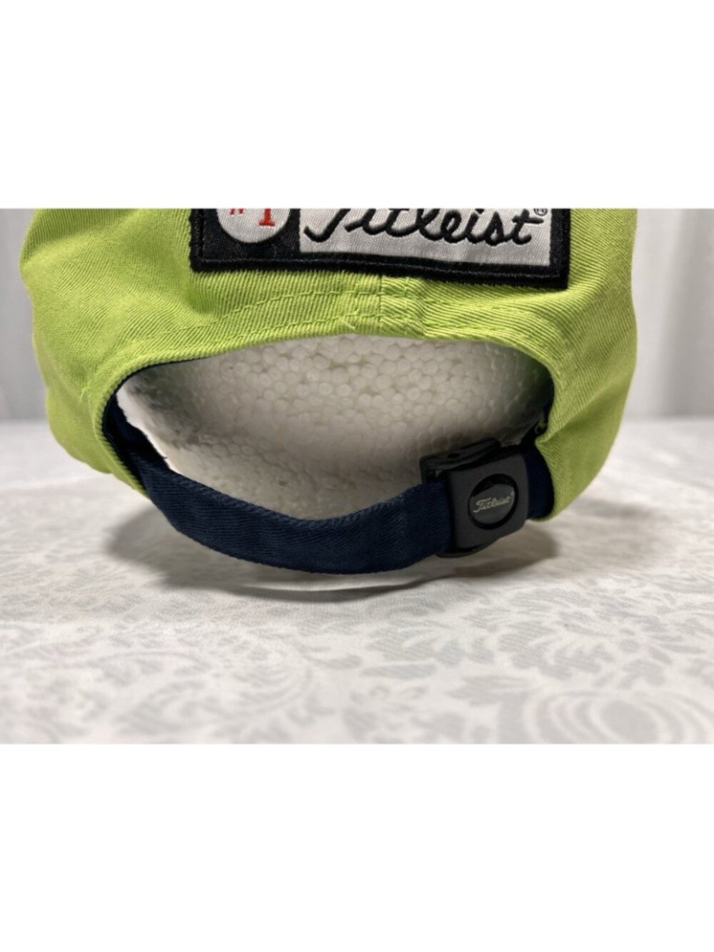 Men’s Titleist Golf Hat Lime Green Foot Joy FJ Strap Back Adjustable Cotton - Picture 5 of 11